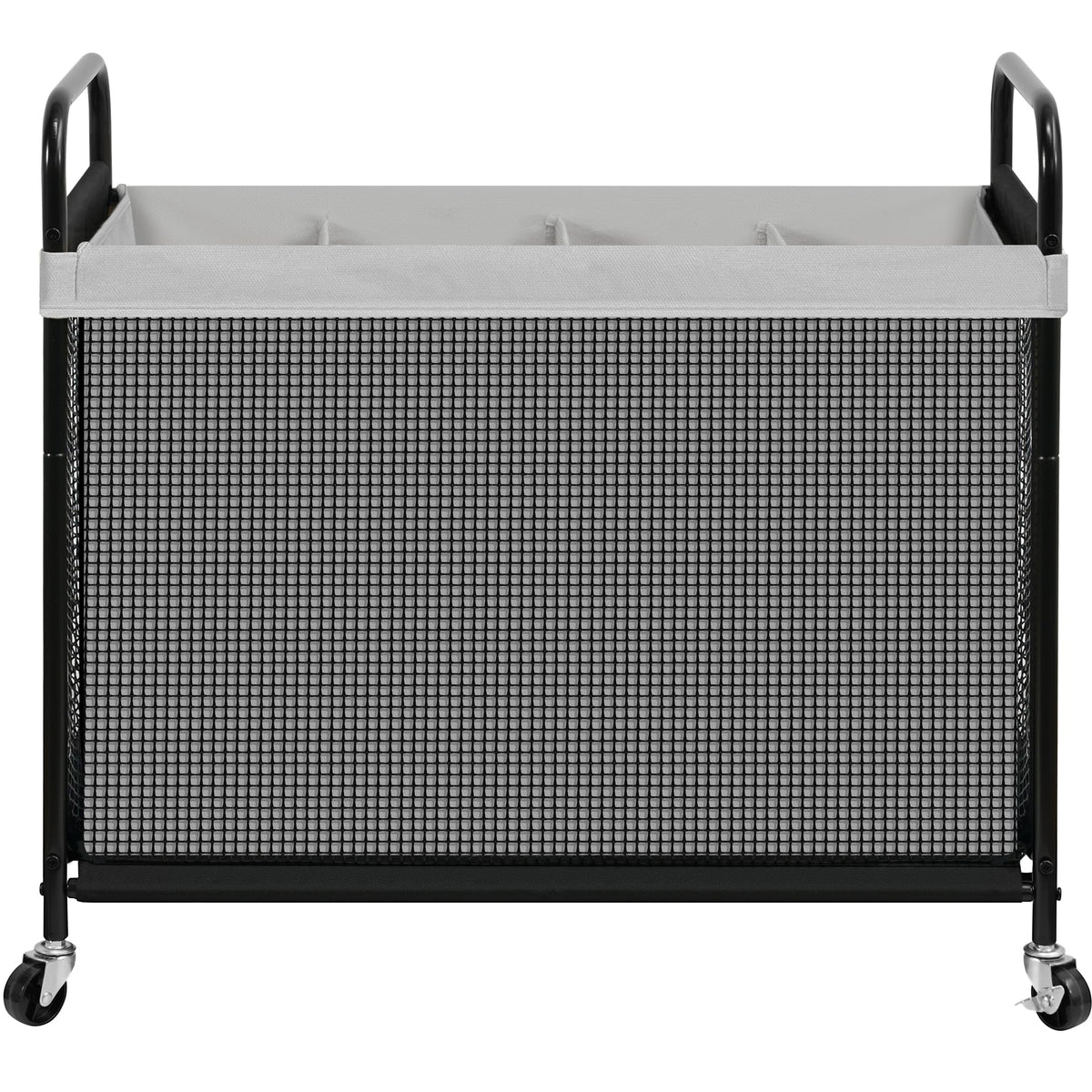 STO STO Laundry Hamper 2 Section, 100L Rolling Laundry Sorter Cart with Removable and Washable Liner Bag, Clothes Hamper with Wheels and Metal Handle for Laundry Room and Bedroom