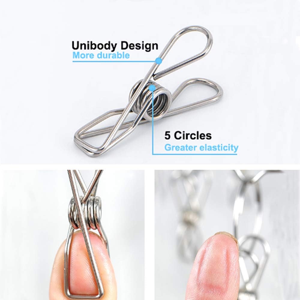 Seropy Clothes Hanger with 10 Clips Laundry Drying Rack 6 Pack, Clothes Drying Rack Stainless Steel Sock Hangers Windproof Clip and Drip Hanger for Drying Socks, Bras, Towel, Underwear, Baby Clothes