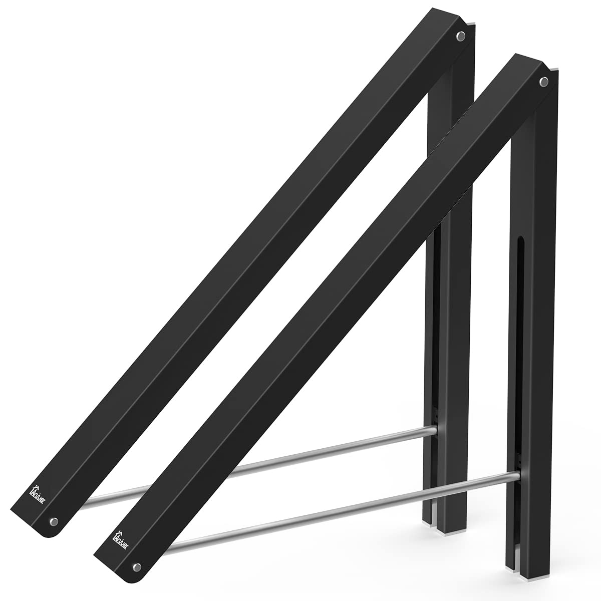 Drying Rack Wall Mounted Clothes Hanger Folding Wall Coat Racks Aluminum Home Storage Organiser Space Savers