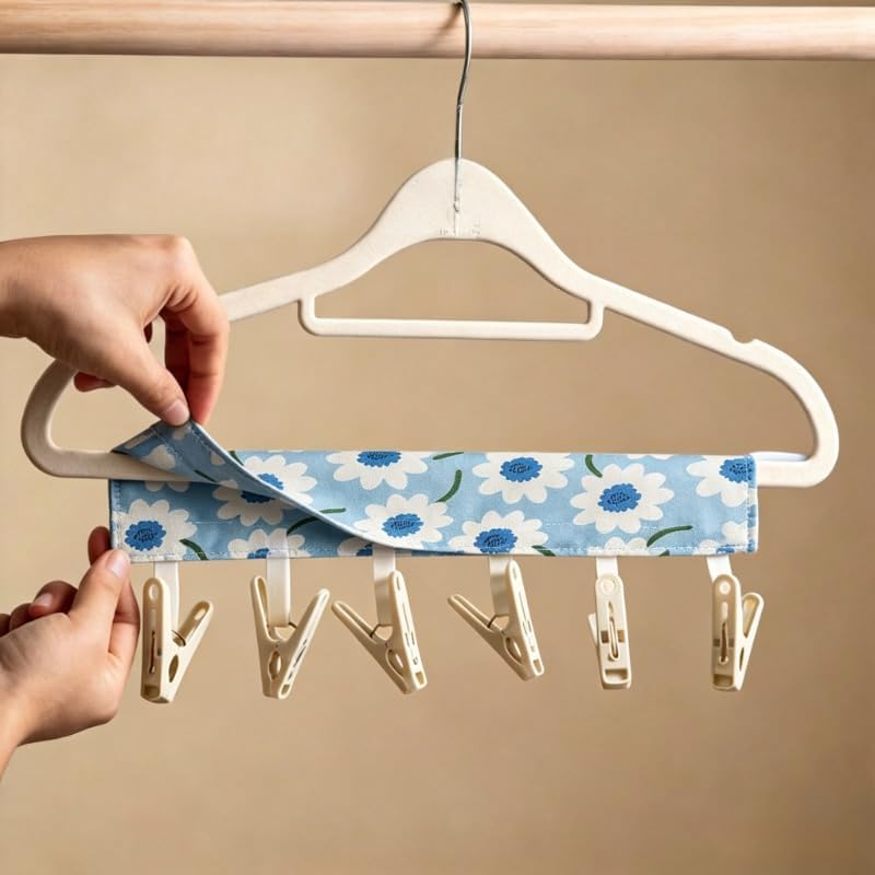 Portable Hanger Clips Travel Clothesline Folding Towel Drying Rack