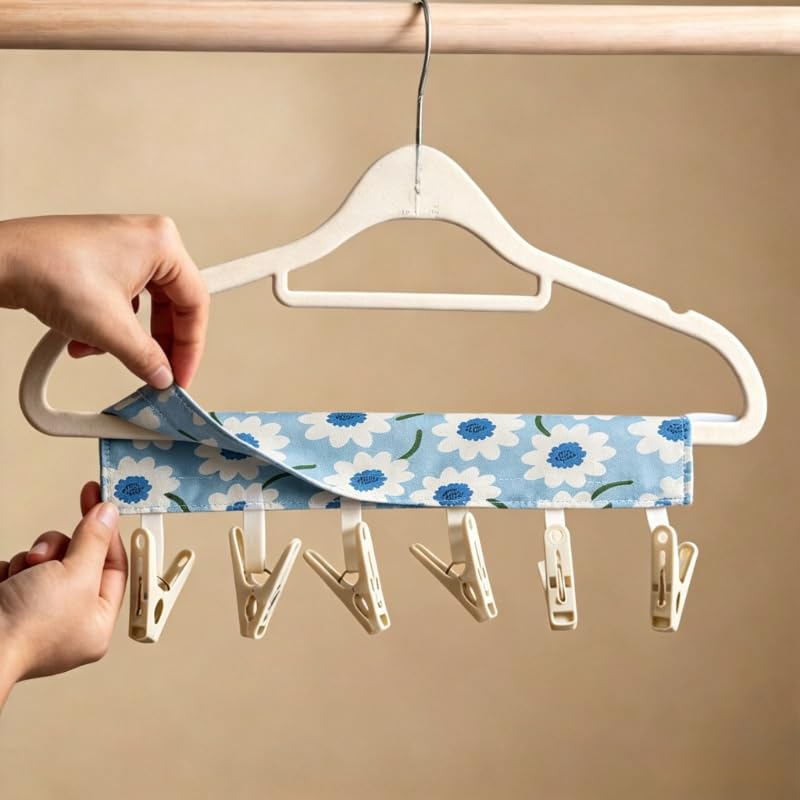 Portable Hanger Clips Travel Clothesline Folding Towel Drying Rack