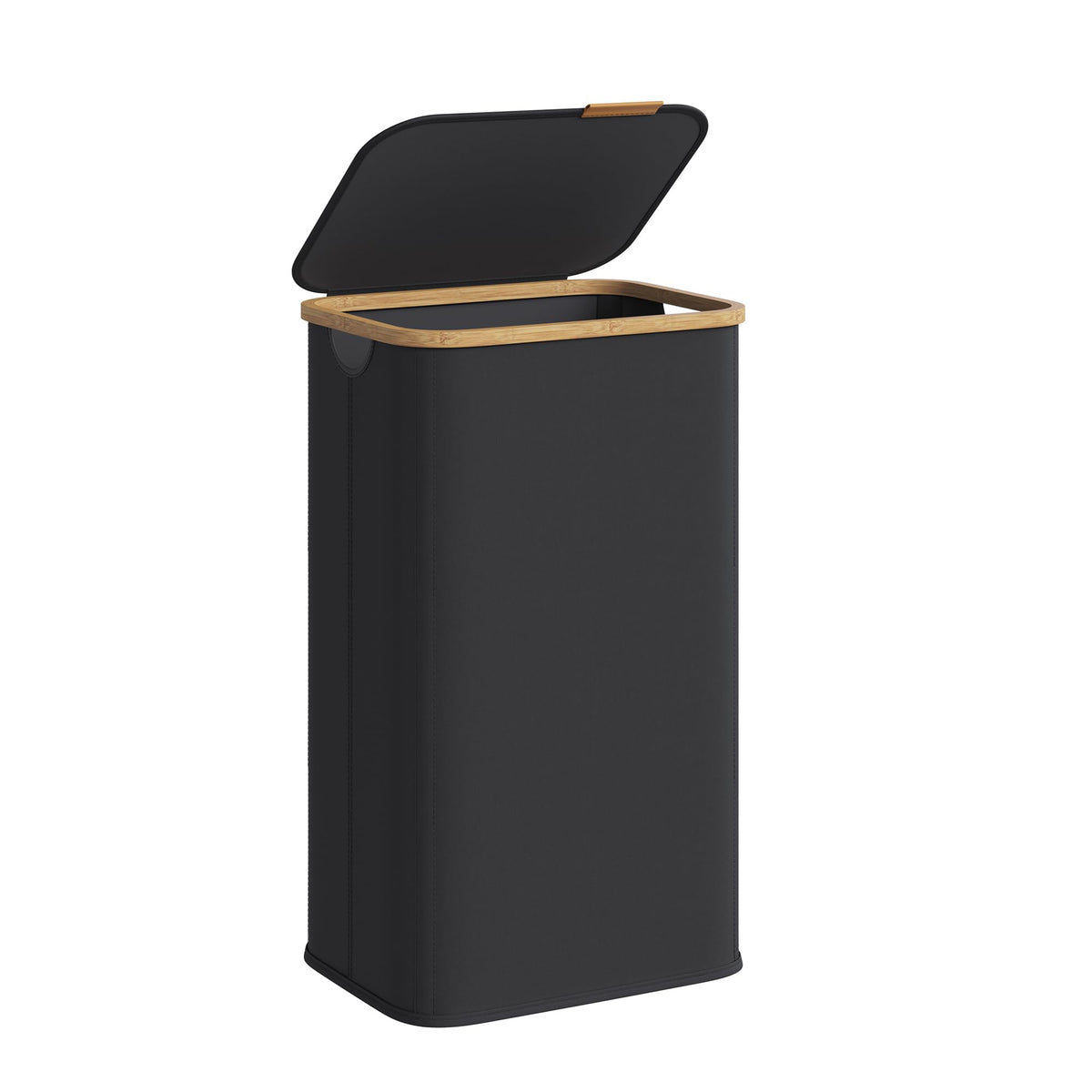 SONGMICS Laundry Hamper with Lid, 100L Laundry Basket, Bamboo Frame