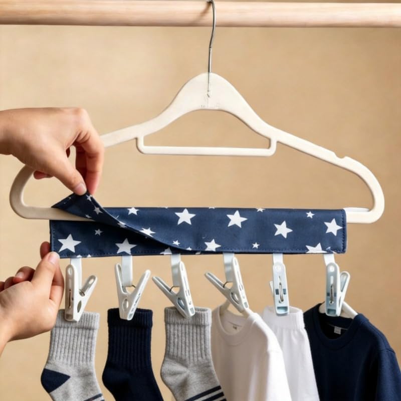 Portable Hanger Clips Travel Clothesline Folding Towel Drying Rack