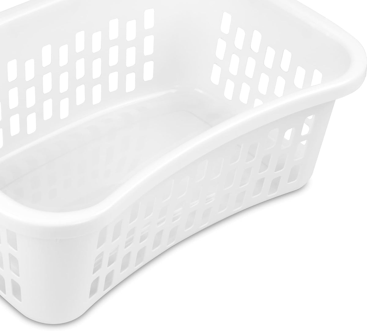 Sterilite HipHold Laundry Basket, Plastic Rectangle Clothes Hamper, 6 Pack