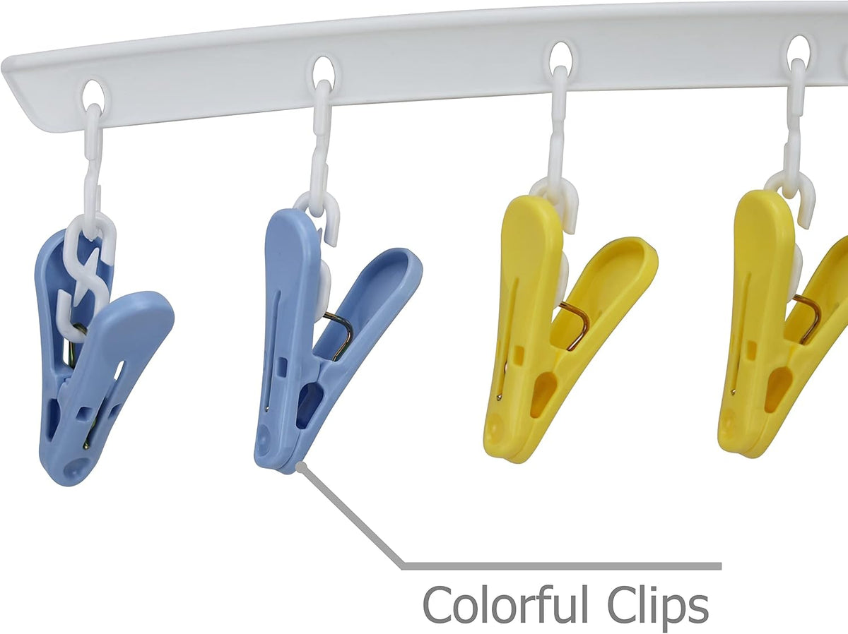 EIKS 2 Pack Drying Rack Laundry Hanger with 8 Clips