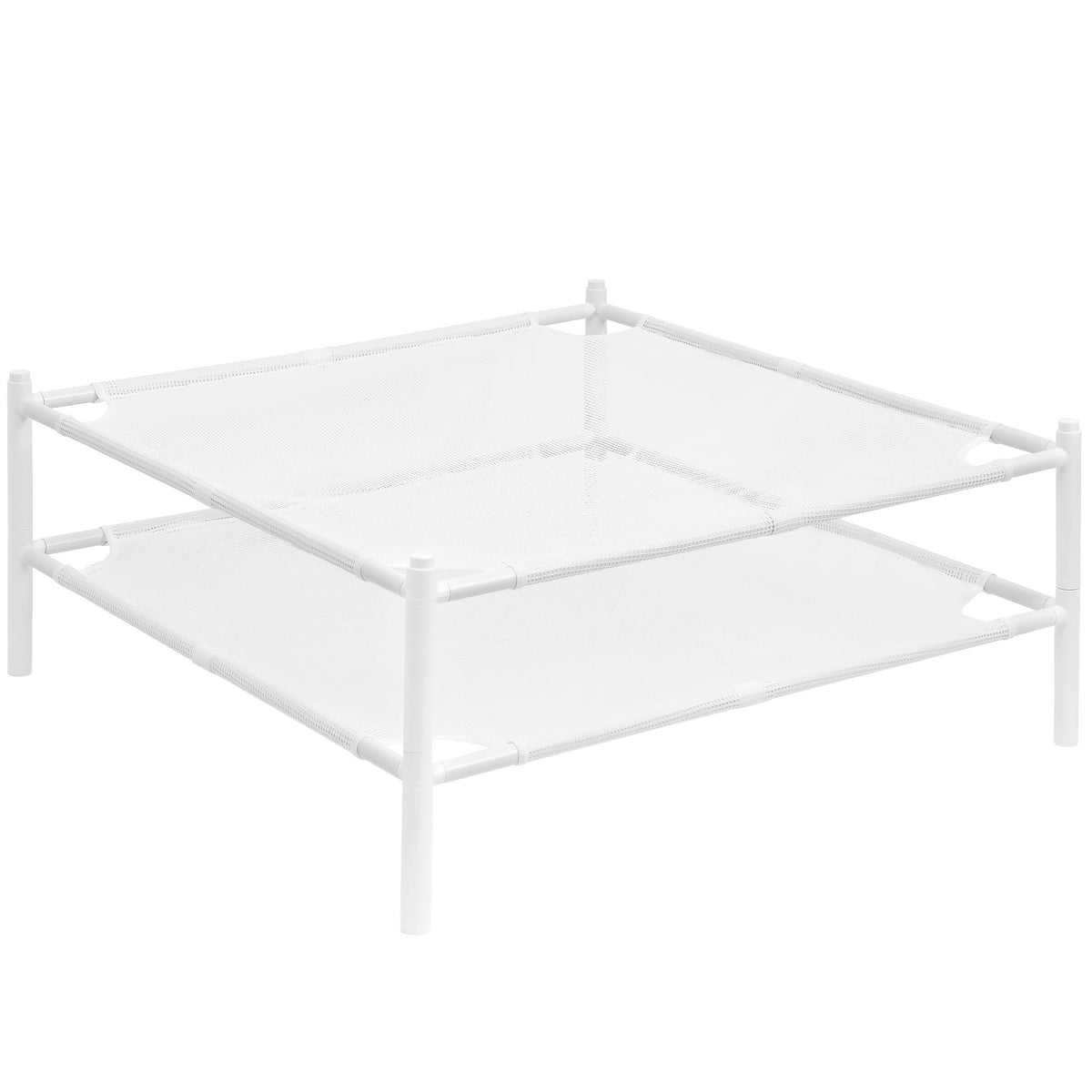 STORAGE MANIAC Sweater Drying Rack, Mesh Clothes Drying Rack, Stackable Laundry Drying Rack, Lay Flat Dryer for Delicates, Portable Dry Rack for Indoor or Outdoor, White, 4-Pack