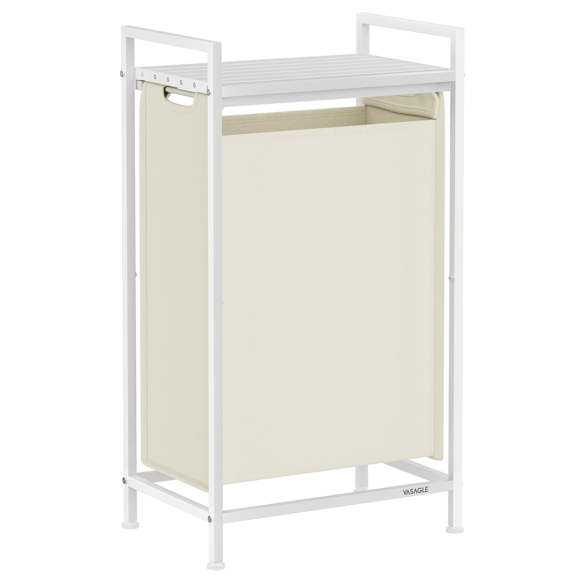 VASAGLE Laundry Hamper with Shelf, 2 Pull-Out Bags, 2 x 12.1 Gallons (46 L)