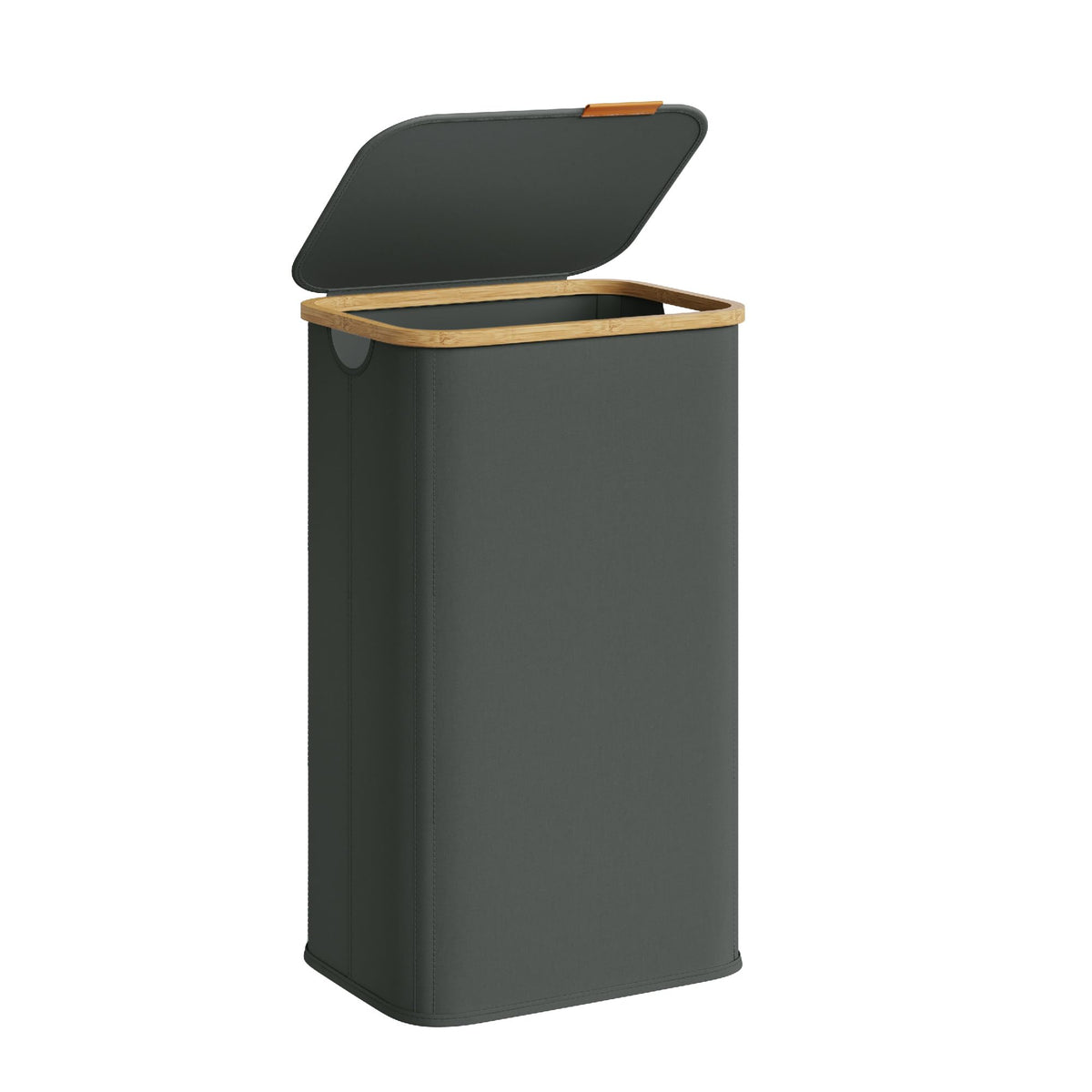 SONGMICS Laundry Hamper with Lid, 100L Laundry Basket, Bamboo Frame