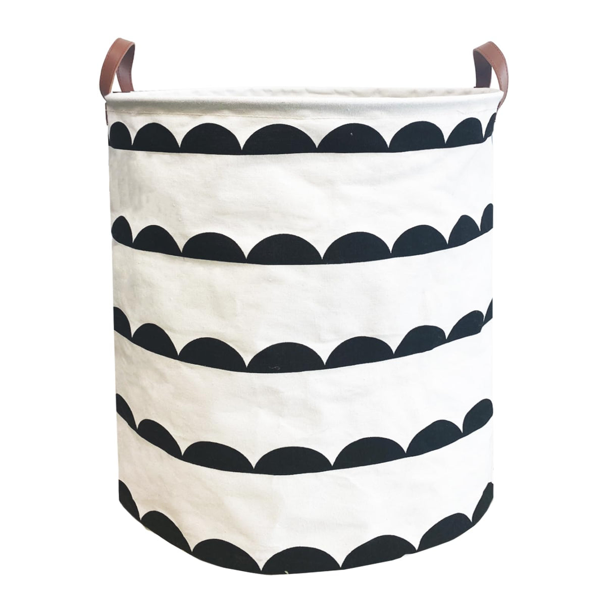 80L Waterproof Laundry Hamper in Family Leather Handle Laundry Basket in Dormitory Collapsible Laundry Bag in Nursery (91-Satisfied laundry hampers)