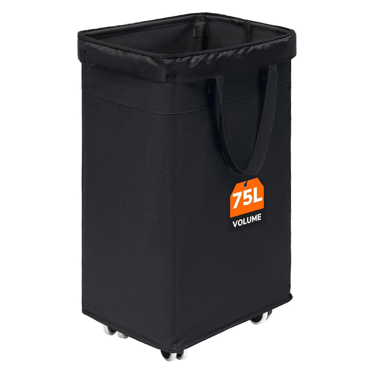 CHICVITA 75L Rolling Laundry Basket with Wheels Removable Wash Bag, Pink