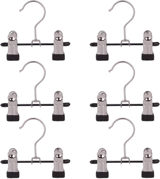 Adjustable Stainless Steel Shoe Rack Pants Folder Multi-Functional Portable Travel Laundry Washing Machine Rack Hooks Socks Clip Boot Hanger Set of 6 (6)