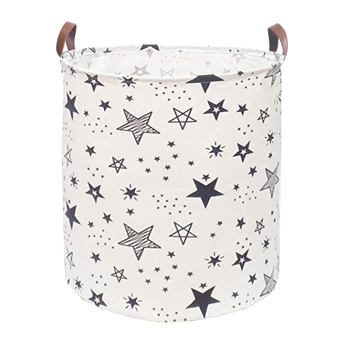 80L Waterproof Laundry Hamper in Family Leather Handle Laundry Basket in Dormitory Collapsible Laundry Bag in Nursery (91-Satisfied laundry hampers)