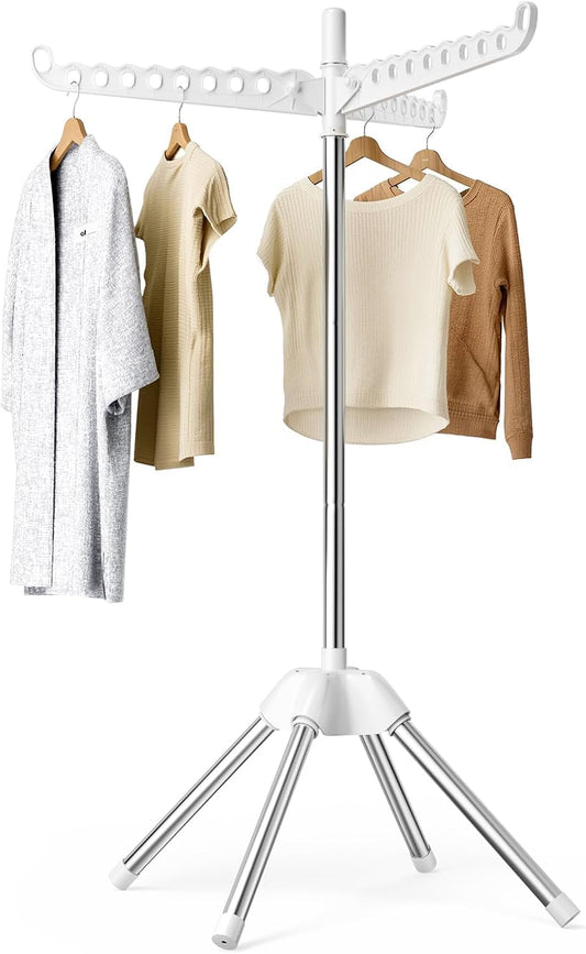 Foldable Clothes Drying Rack, Rotatable Free Standing drying rack , 1 Layer