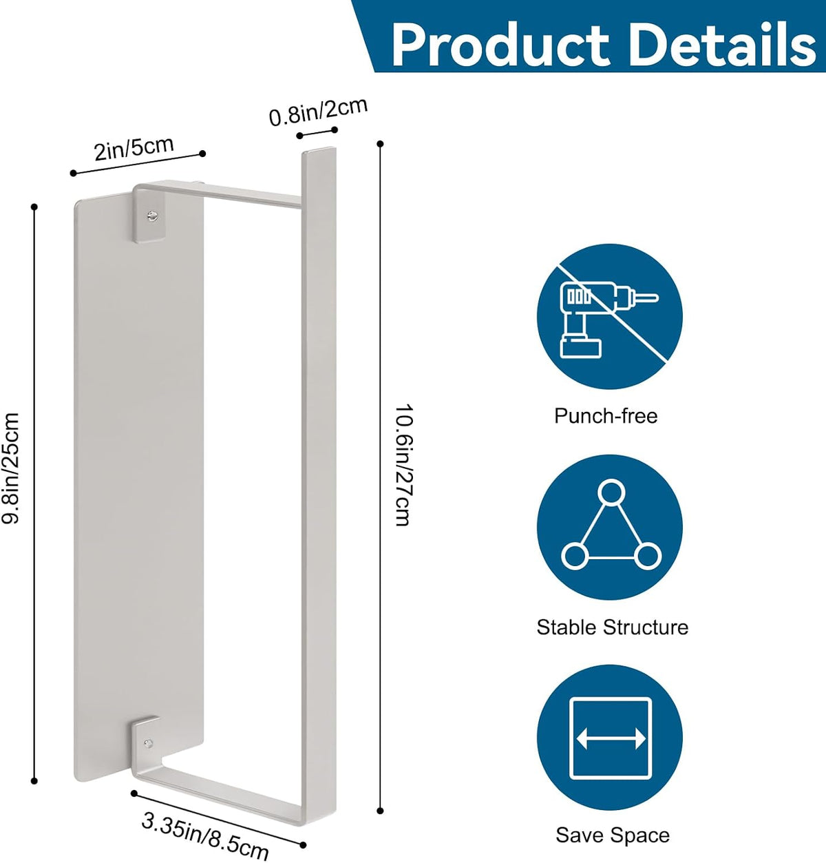 Magnetic Hanger Organizer, Strong Magnetic Hanger Holder for Laundry Room Washer, Capacity Upgrade Hangers Storage Stacker Holds up to 40 Metal Hangers White 1Pack