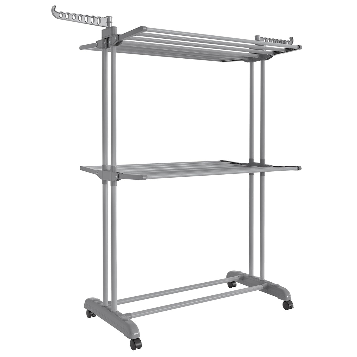 SONGMICS 4-Tier Clothes Drying Rack, Foldable, Rolling, 66.6-Inch Tall