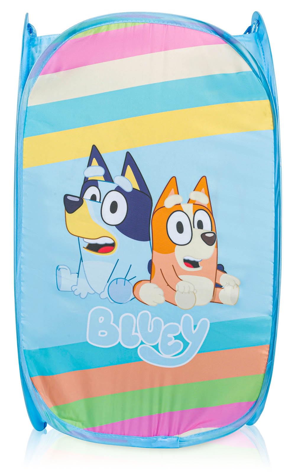 Bluey Pop Up Hamper - Bluey and Bingo Mesh Laundry Basket/Bag with Durable Handles - Storage for Clothes and Toys