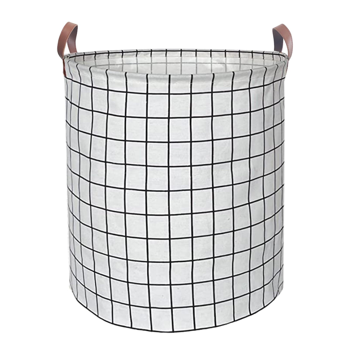 80L Waterproof Laundry Hamper in Family Leather Handle Laundry Basket in Dormitory Collapsible Laundry Bag in Nursery (91-Satisfied laundry hampers)