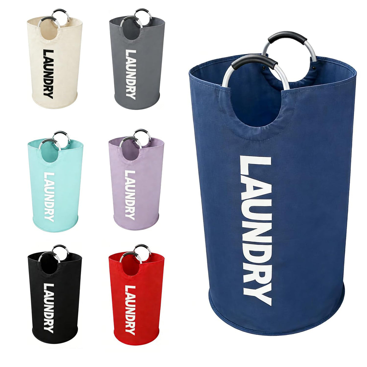A Large 90 Liter Laundry, Navy Blue