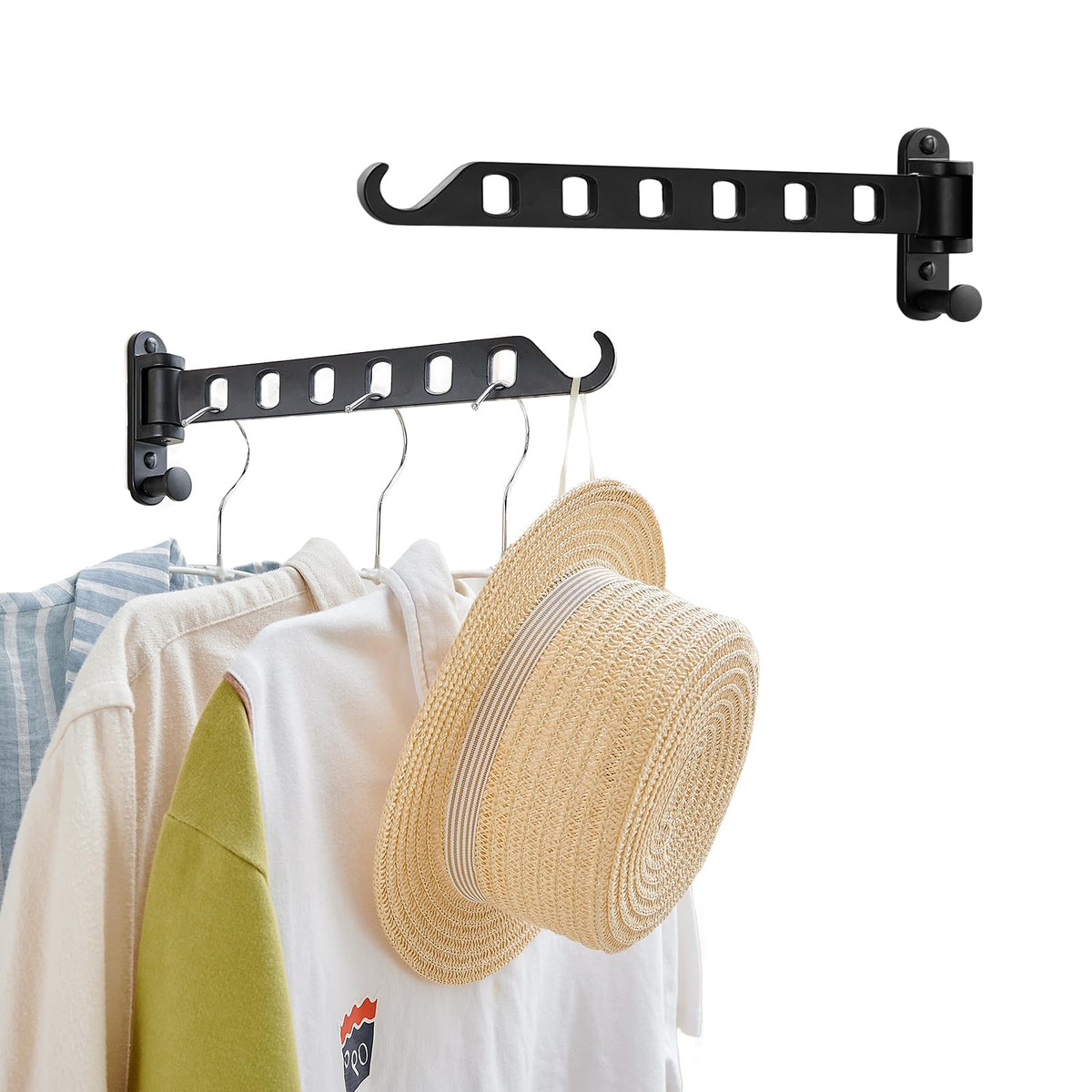 JOOM Clothes Drying Rack Wall Mounted, 13-Inch Foldable Arm, White 1 Pack