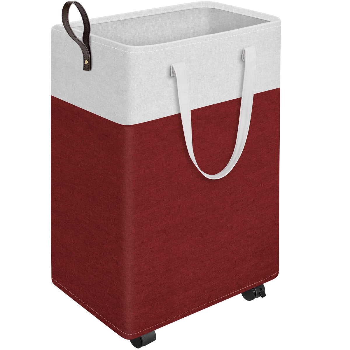 HomeHacks 75L Rolling Laundry Basket with 4 Wheels Collapsible Gray