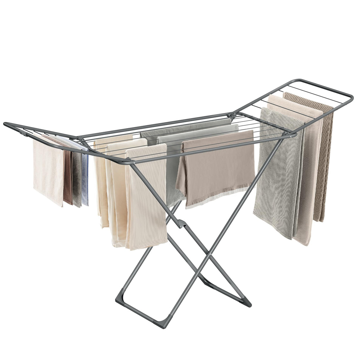 SONGMICS Clothes Drying Rack, Foldable, Heavy Duty, Space Saving