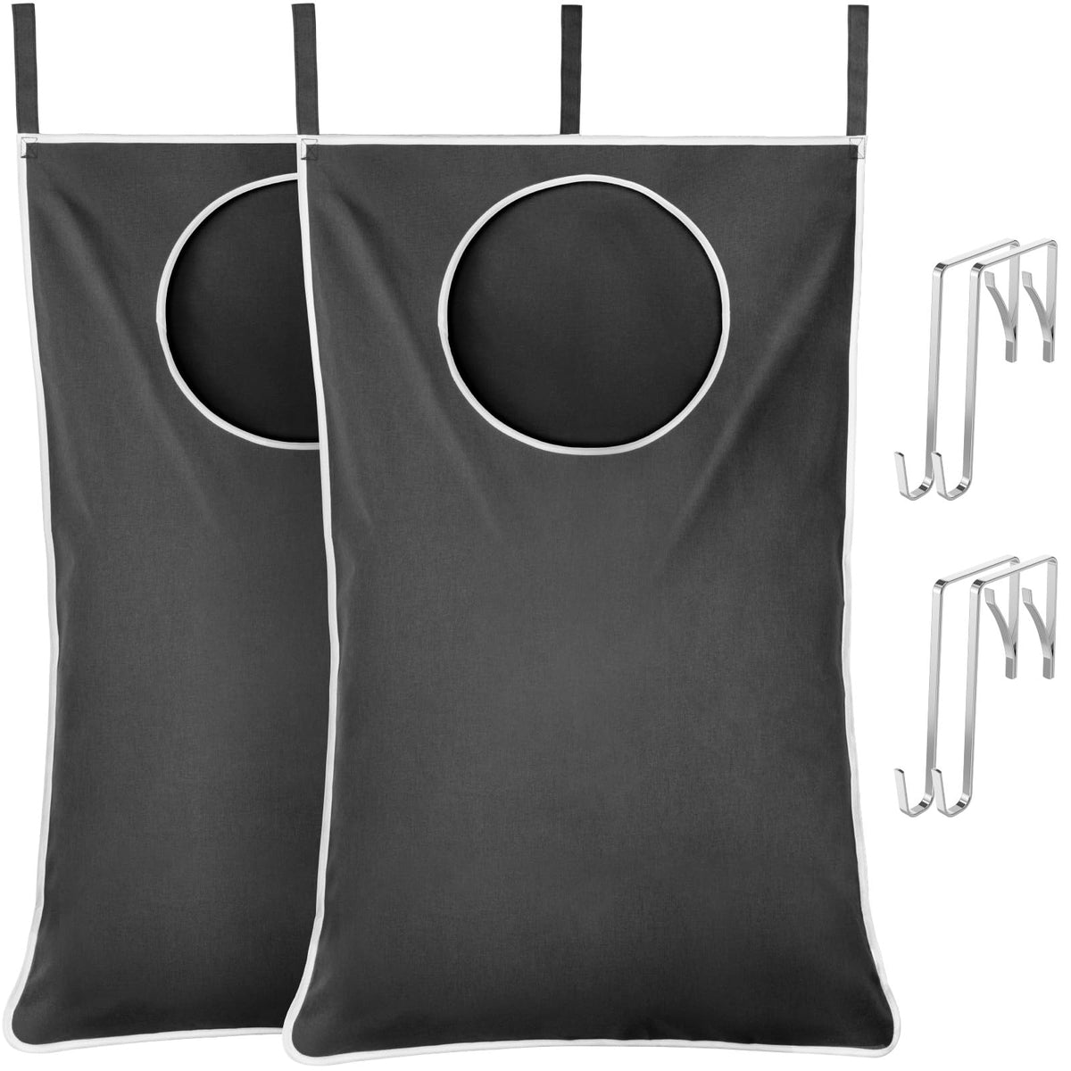 Lifewit 1 Pack Over Door Laundry Hamper, Collapsible Hanging, Light Gray