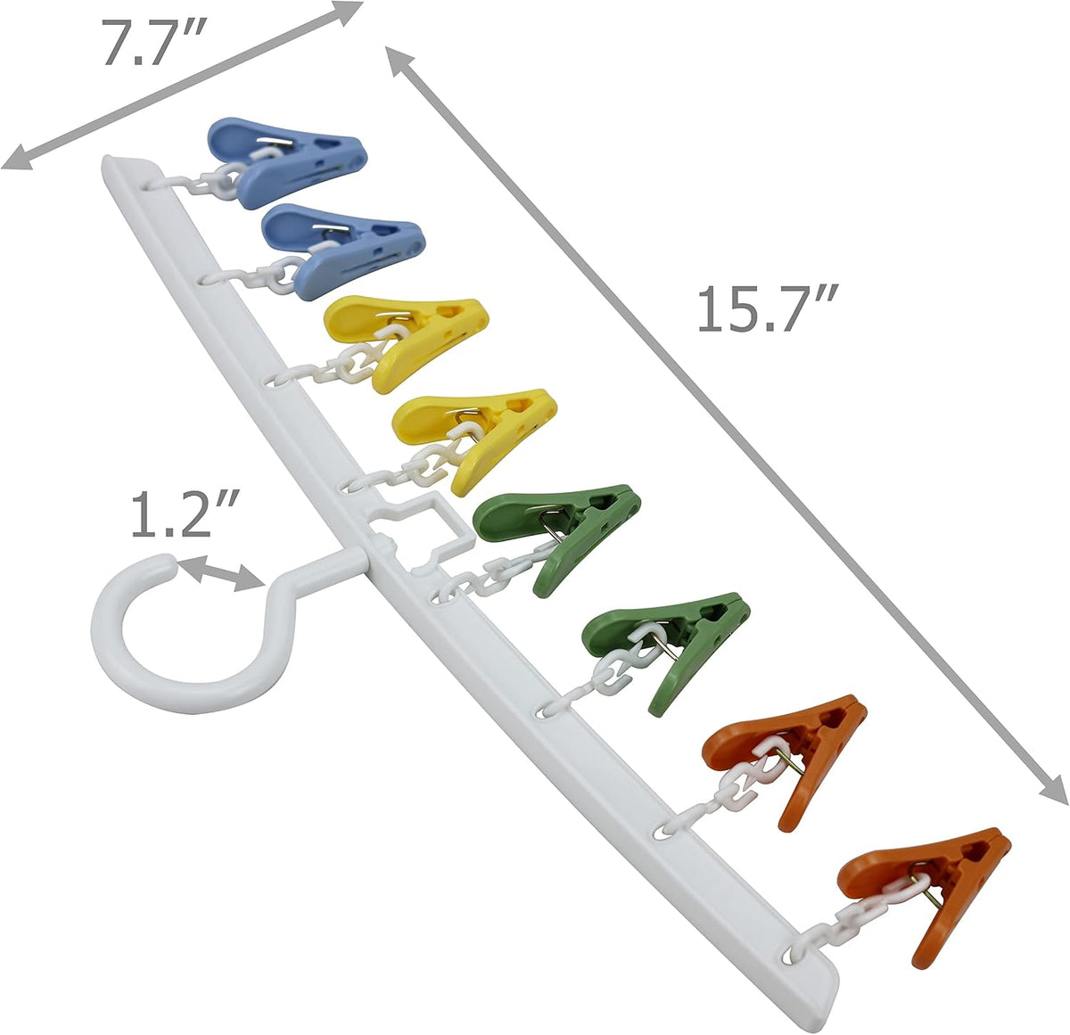 EIKS 2 Pack Drying Rack Laundry Hanger with 8 Clips