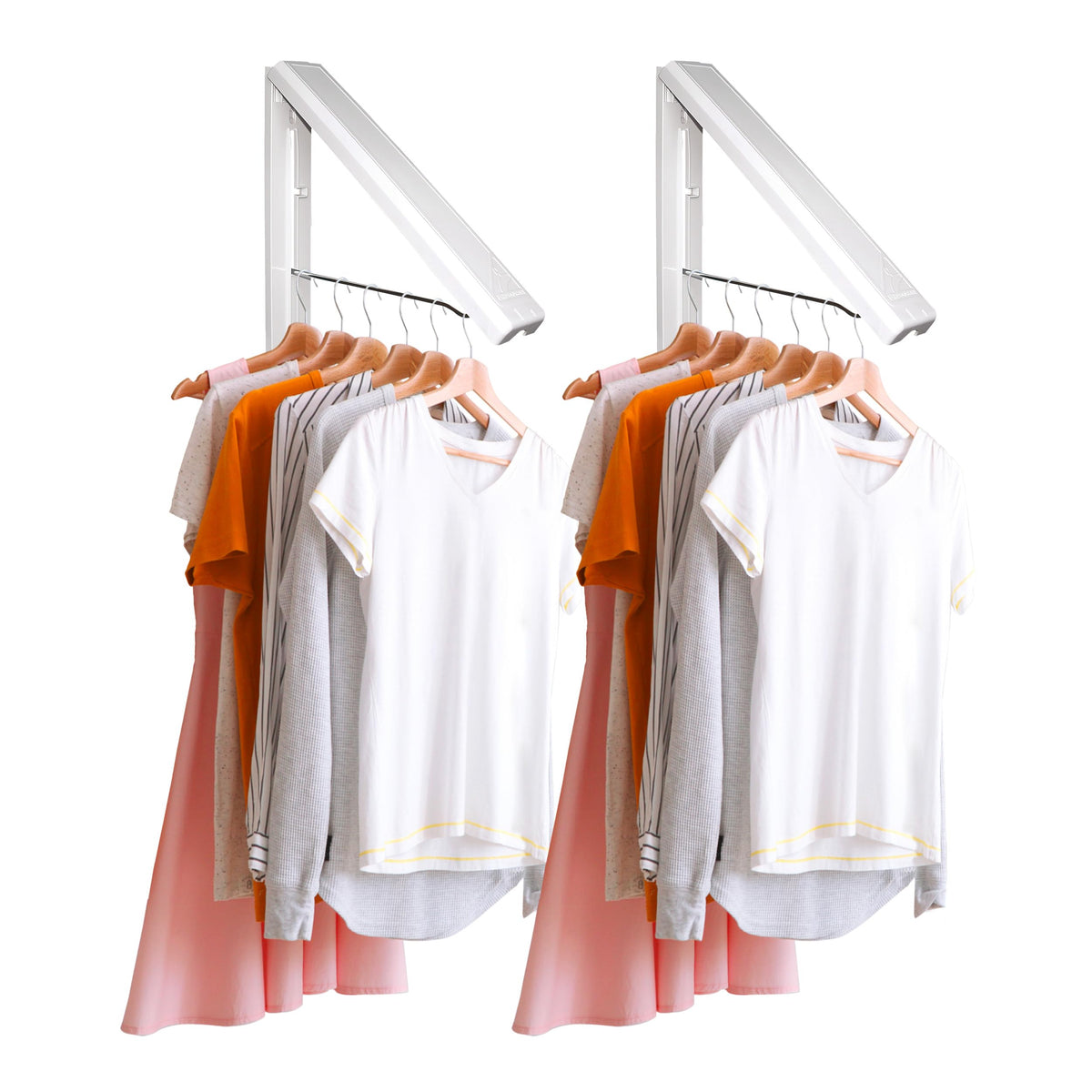 InstaHanger Wall Mounted Clothes Drying Rack - Collapsible, 60lb Capacity