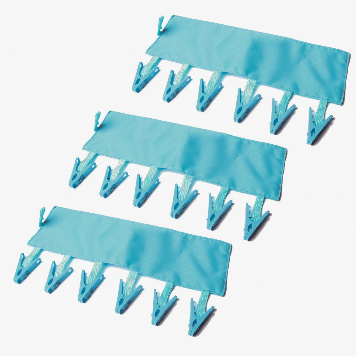 TamBee Portable Hanger Clips Travel Clothesline Travel Hangers Towel Drying Rack Clothing Hanger Folding Portable Sock Dock Swimsuit Drying Rack Hanger with 6 Clips Pack of 3 (Black)