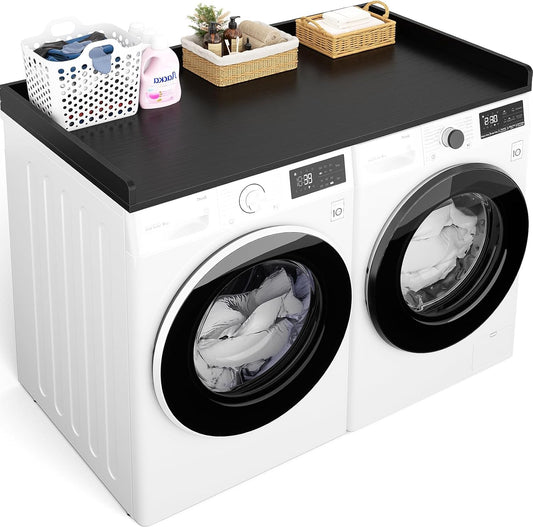 Aheaplus Washer and Dryer Countertop, Laundry Room Organization, Black