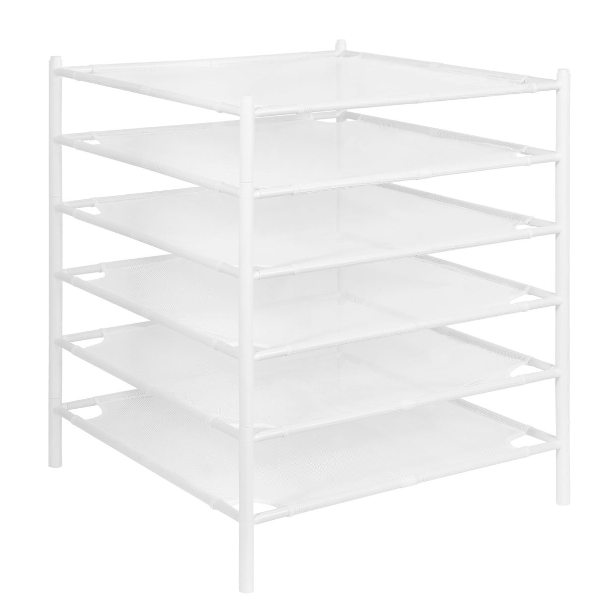 STORAGE MANIAC Sweater Drying Rack, Mesh Clothes Drying Rack, Stackable Laundry Drying Rack, Lay Flat Dryer for Delicates, Portable Dry Rack for Indoor or Outdoor, White, 4-Pack
