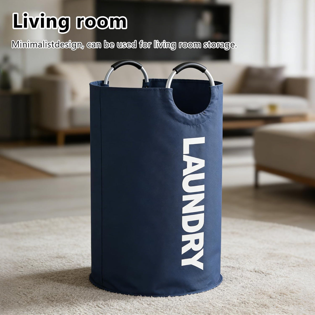 A Large 90 Liter Laundry, Navy Blue