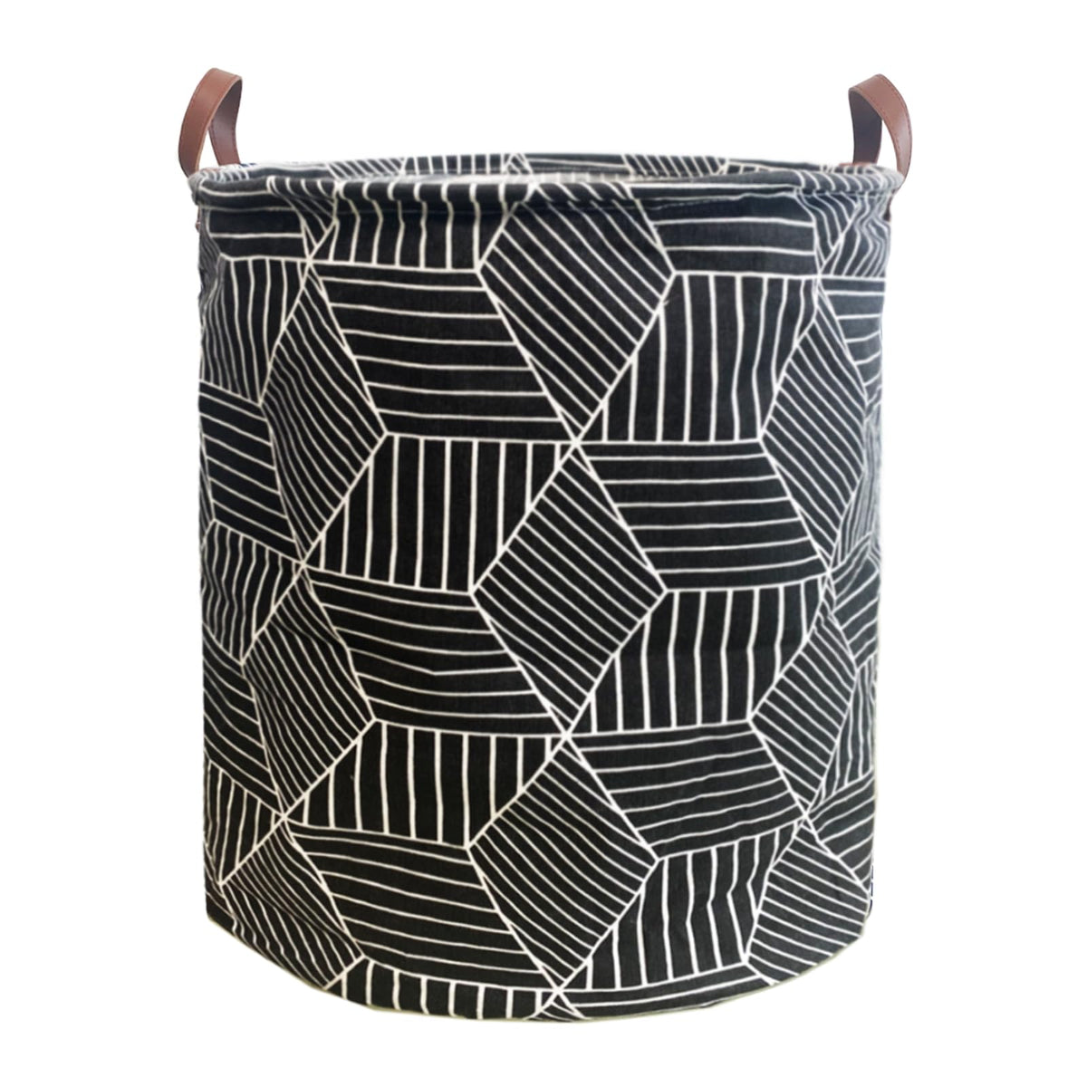 80L Waterproof Laundry Hamper in Family Leather Handle Laundry Basket in Dormitory Collapsible Laundry Bag in Nursery (91-Satisfied laundry hampers)