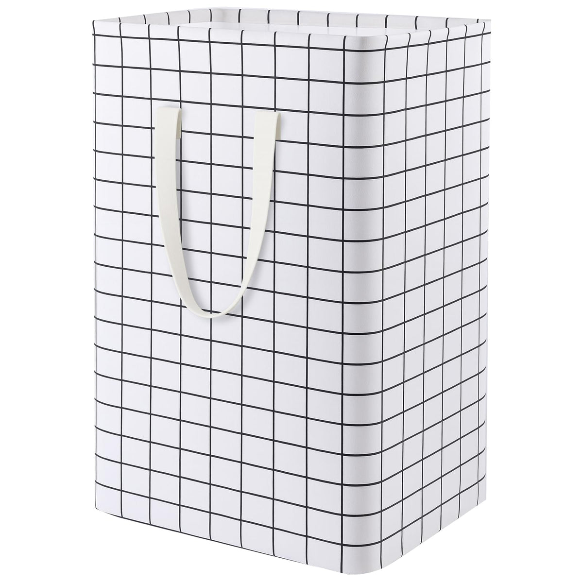 80L Waterproof Laundry Hamper in Family Leather Handle Laundry Basket in Dormitory Collapsible Laundry Bag in Nursery (91-Satisfied laundry hampers)