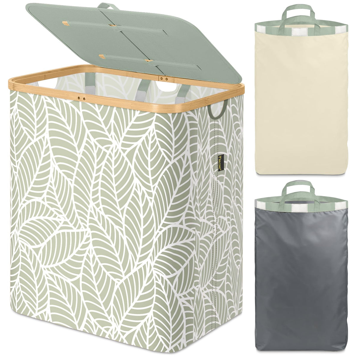 BALEINE 100L Laundry Hamper with Lid, Large Laundry Basket Bin