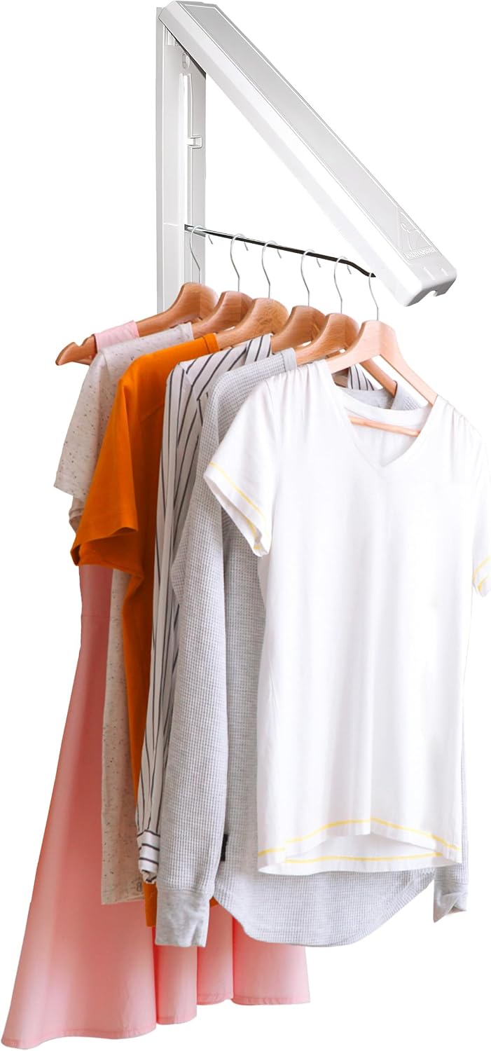 InstaHanger Wall Mounted Clothes Drying Rack - Collapsible, 60lb Capacity