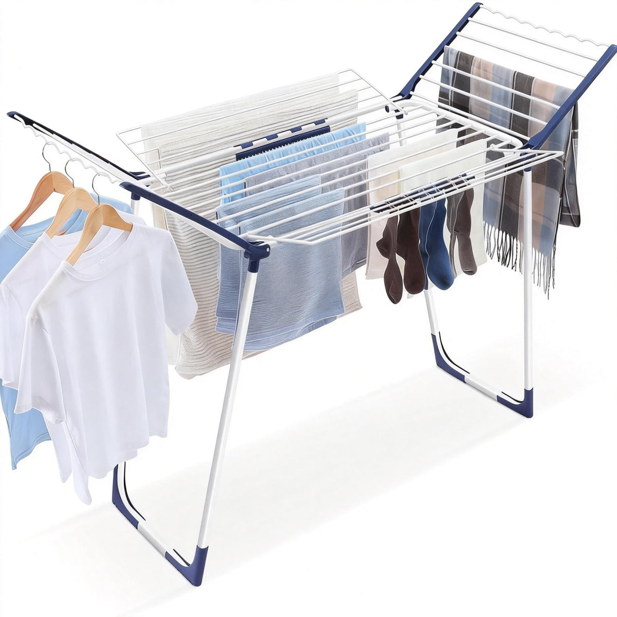 APEXCHASER Clothes Drying Rack, Drying Rack Large Space with 4 Wings