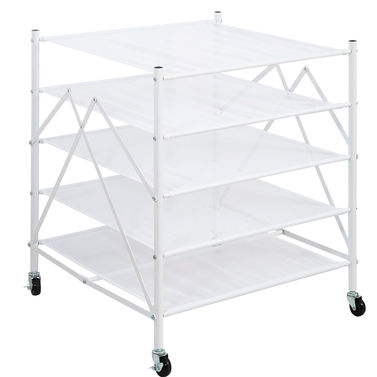 STORAGE MANIAC Sweater Drying Rack, Mesh Clothes Drying Rack, Stackable Laundry Drying Rack, Lay Flat Dryer for Delicates, Portable Dry Rack for Indoor or Outdoor, White, 4-Pack