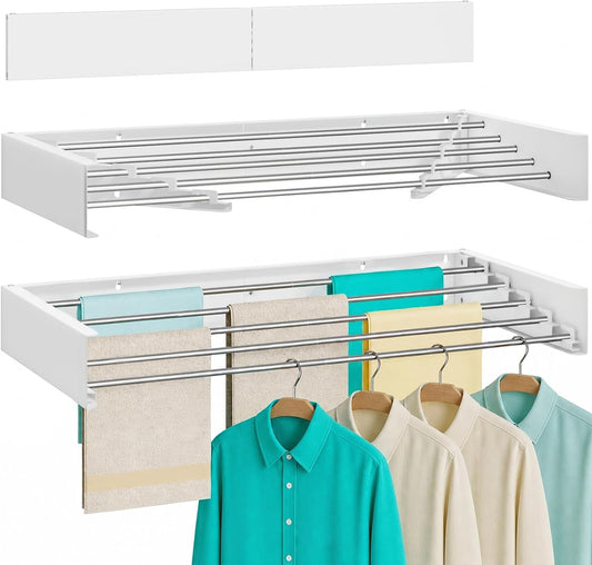 Laundry Drying Rack 31.6", Wall Mounted Clothes Drying Rack Foldable