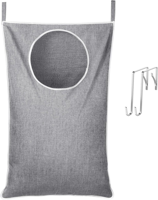 Lifewit 1 Pack Over Door Laundry Hamper, Collapsible Hanging, Light Gray
