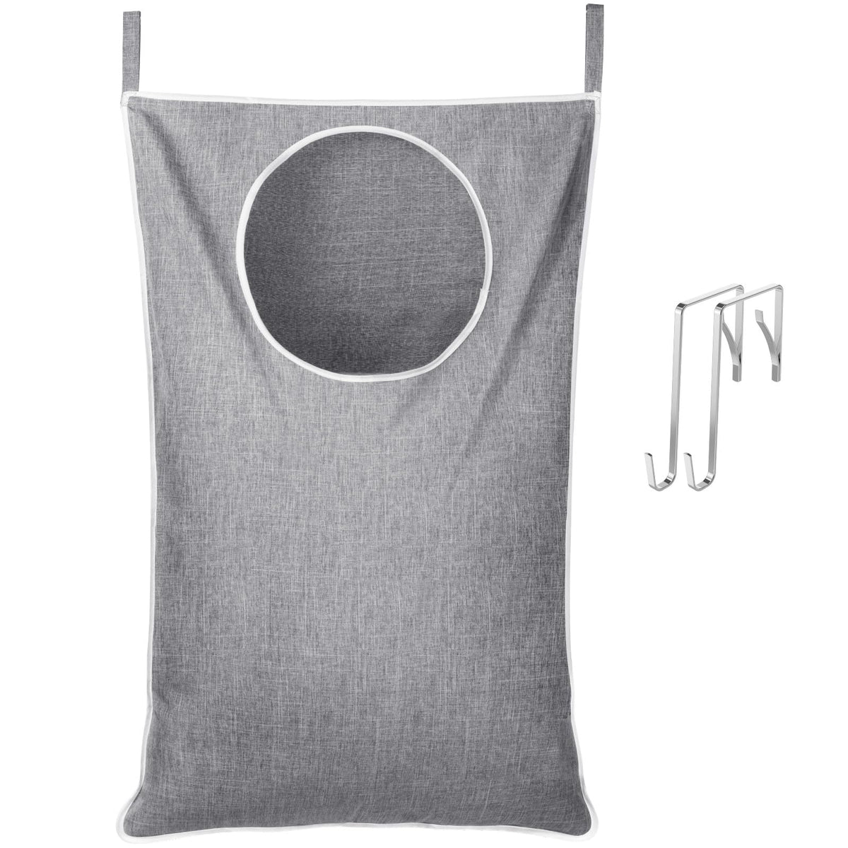 Lifewit 1 Pack Over Door Laundry Hamper, Collapsible Hanging, Light Gray