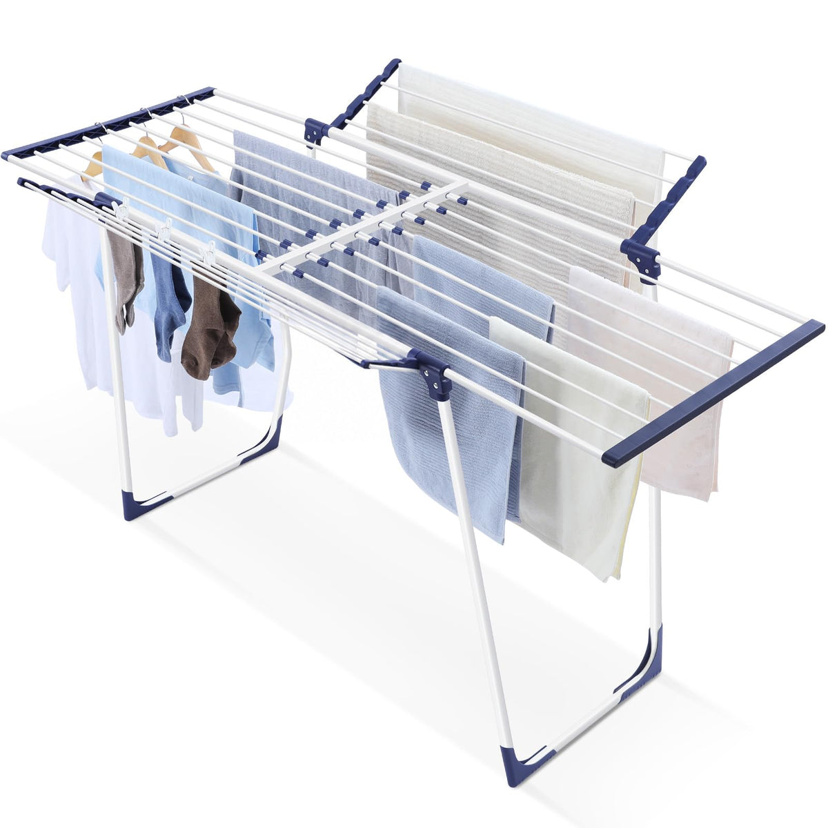 APEXCHASER Clothes Drying Rack, Drying Rack Large Space with 4 Wings