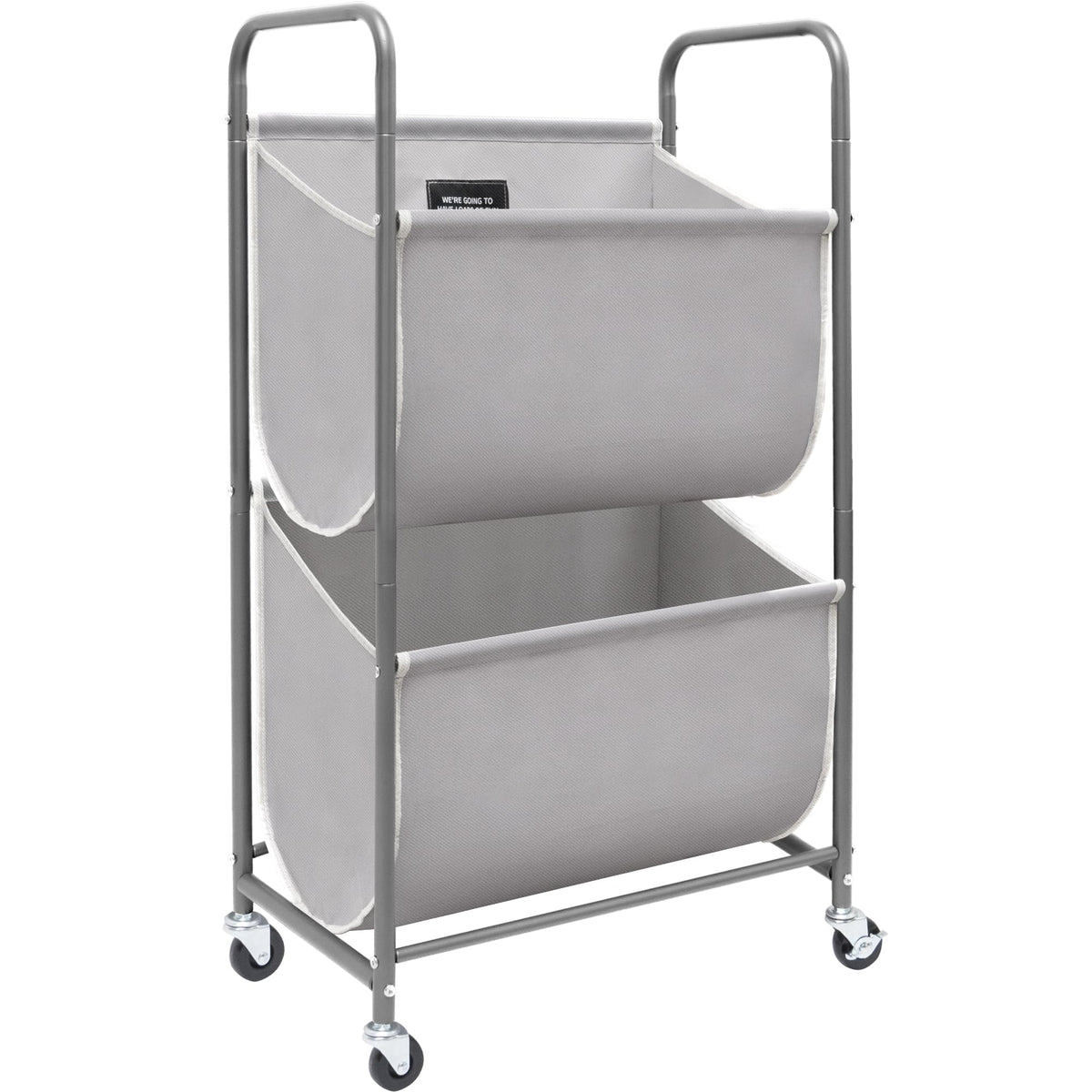 STORAGE MANIAC Vertical Rolling Laundry Hamper, 4 Section Laundry Sorter with Wheels and 2 Breaks, 4-tier Laundry Baskets for Small Space, Dorm, Laundry Room, Closet, Bathroom, Gray 4-tier