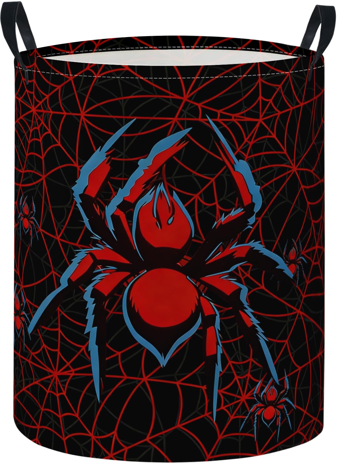 Baby Laundry Basket Baby Nursery Hamper Kids Laundry Basket Toy Storage Bin for Boys Room Decor Gift Baskets for Bedroom Bathroom(Spider Web)