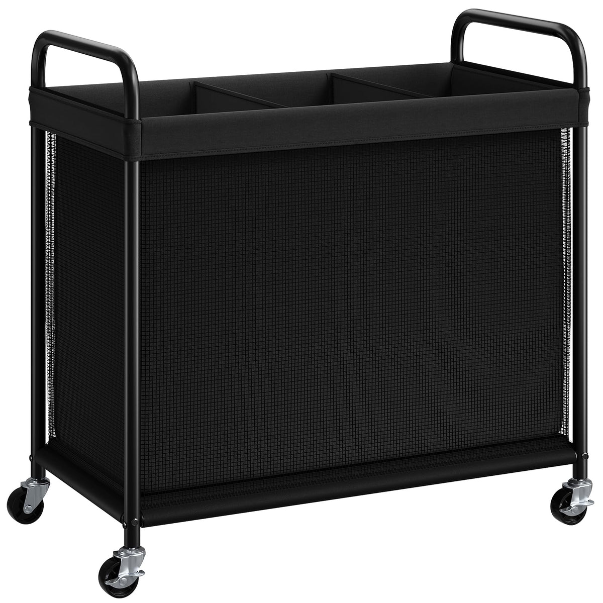 ELYKEN Laundry Hamper 3 Section, 120L Rolling Laundry Sorter with Wheels