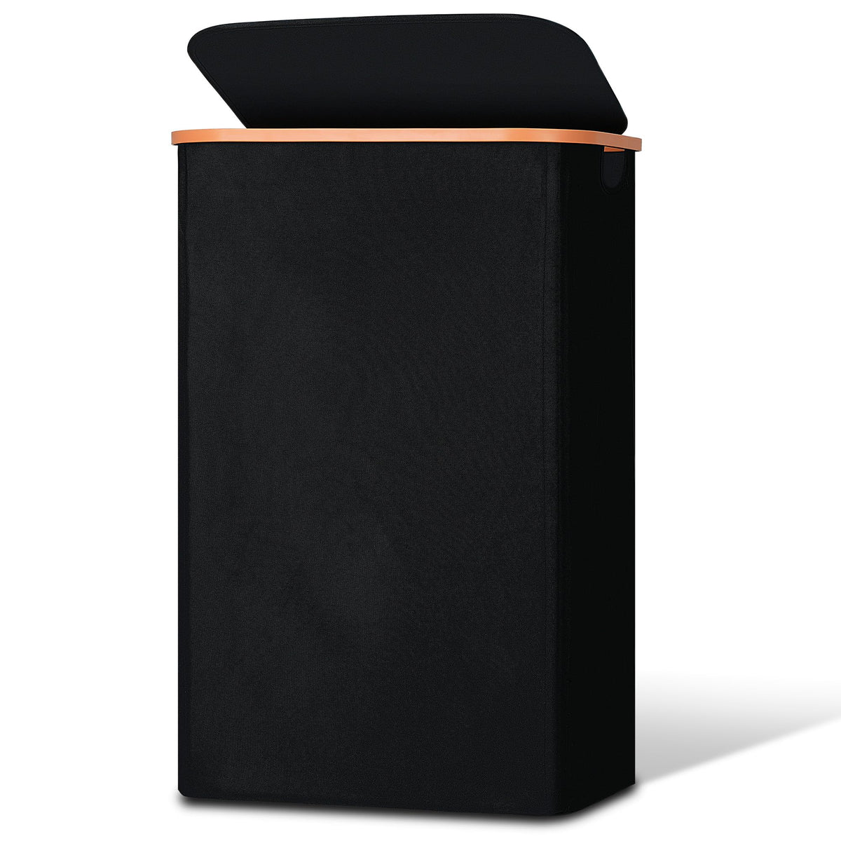 Vincona Slim Laundry Basket with Lid, Narrow Dirty Clothes Hampers for Laundry with Handle, Skinny Laundry Bin for Laundry Room, Dorm, Bedroom and Bathroom, 19.8 Gallon (75L) Black