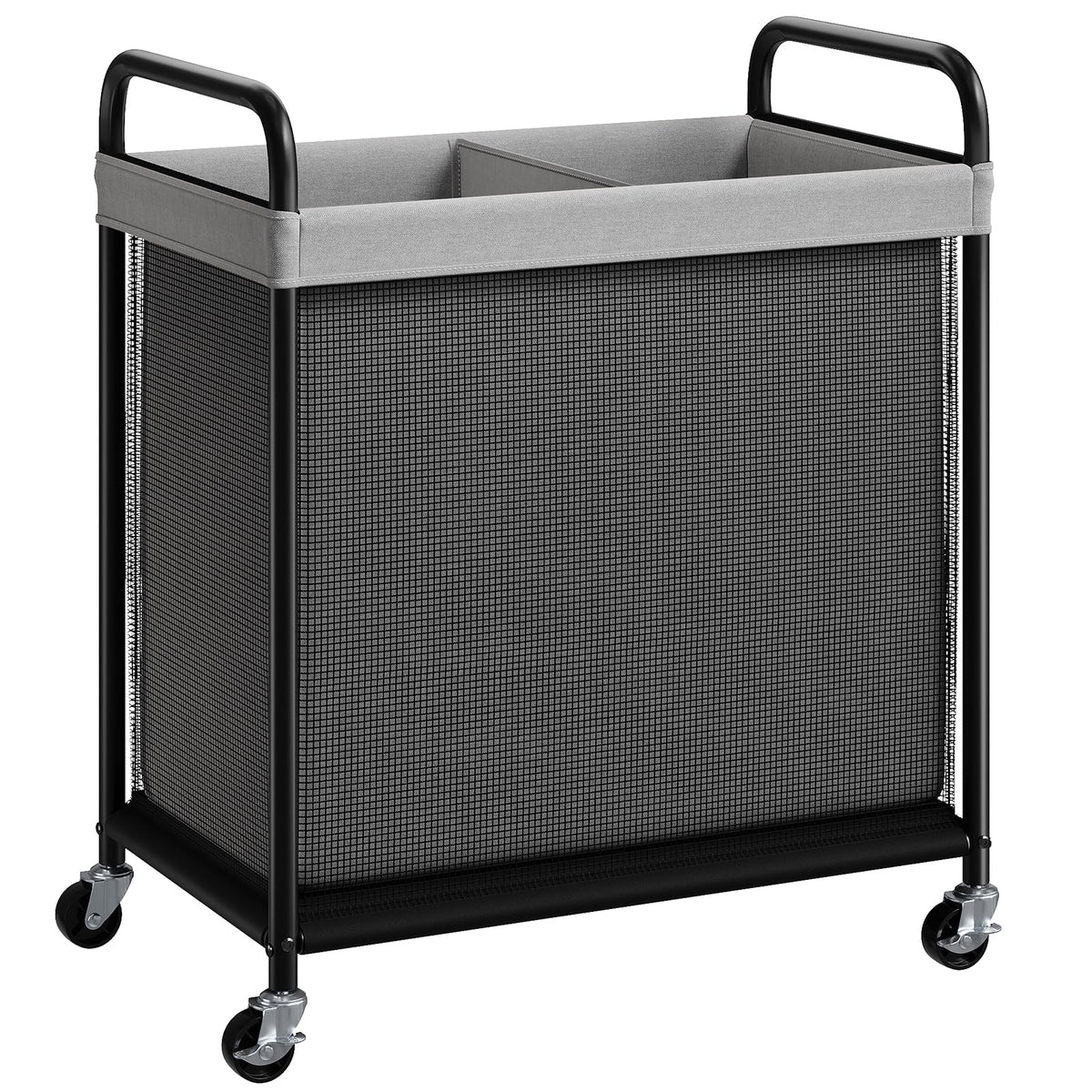 ELYKEN Laundry Hamper 3 Section, 120L Rolling Laundry Sorter with Wheels