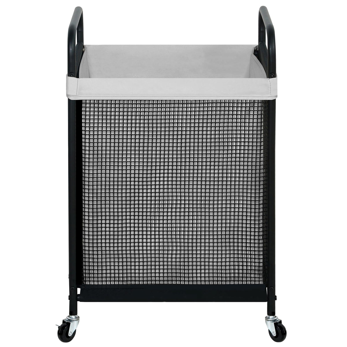 STO STO Laundry Hamper 2 Section, 100L Rolling Laundry Sorter Cart with Removable and Washable Liner Bag, Clothes Hamper with Wheels and Metal Handle for Laundry Room and Bedroom