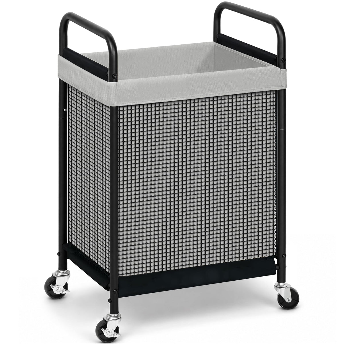 STORAGE MANIAC Rolling Laundry Hamper with Wheels 3-Section Laundry Sorter Rolling Laundrys Basket on Wheels with Removable Bag Clothes Hamper Laundrys Organizer Cart Bathroom Bedroom 120L Beige