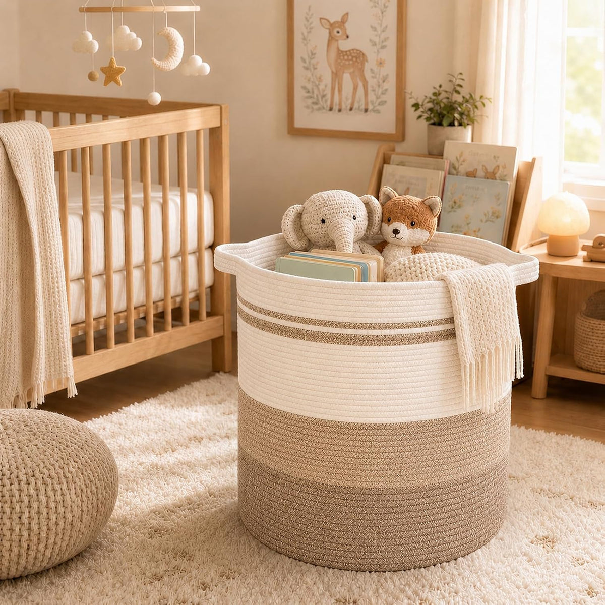 OIAHOMY 80L Laundry Basket Laundry Hamper Nursery Hamper Gradient Yellow